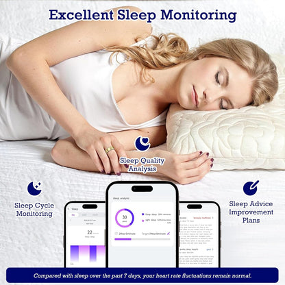 Light Gold Smart Ring Health Tracker - MARKVENT HEATH TRACKER